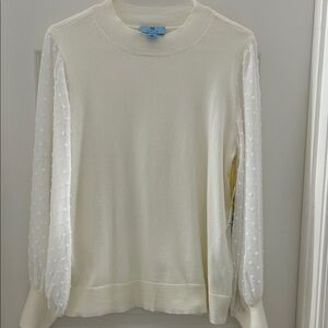 CeCe Cream Knit Top NWT